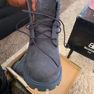 Navy blue timberlands